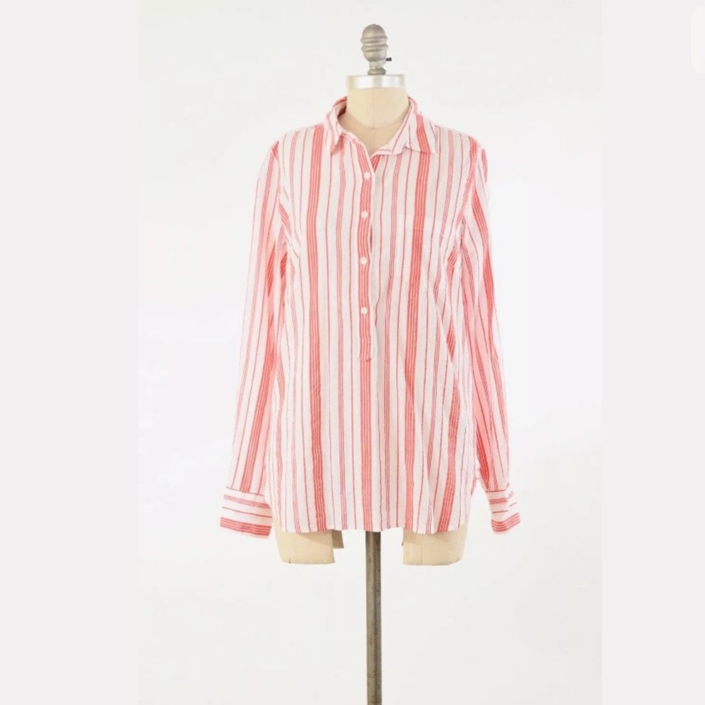 ❌SOLD❌J.Crew crinkled cotton button-down - Picture 3 of 6